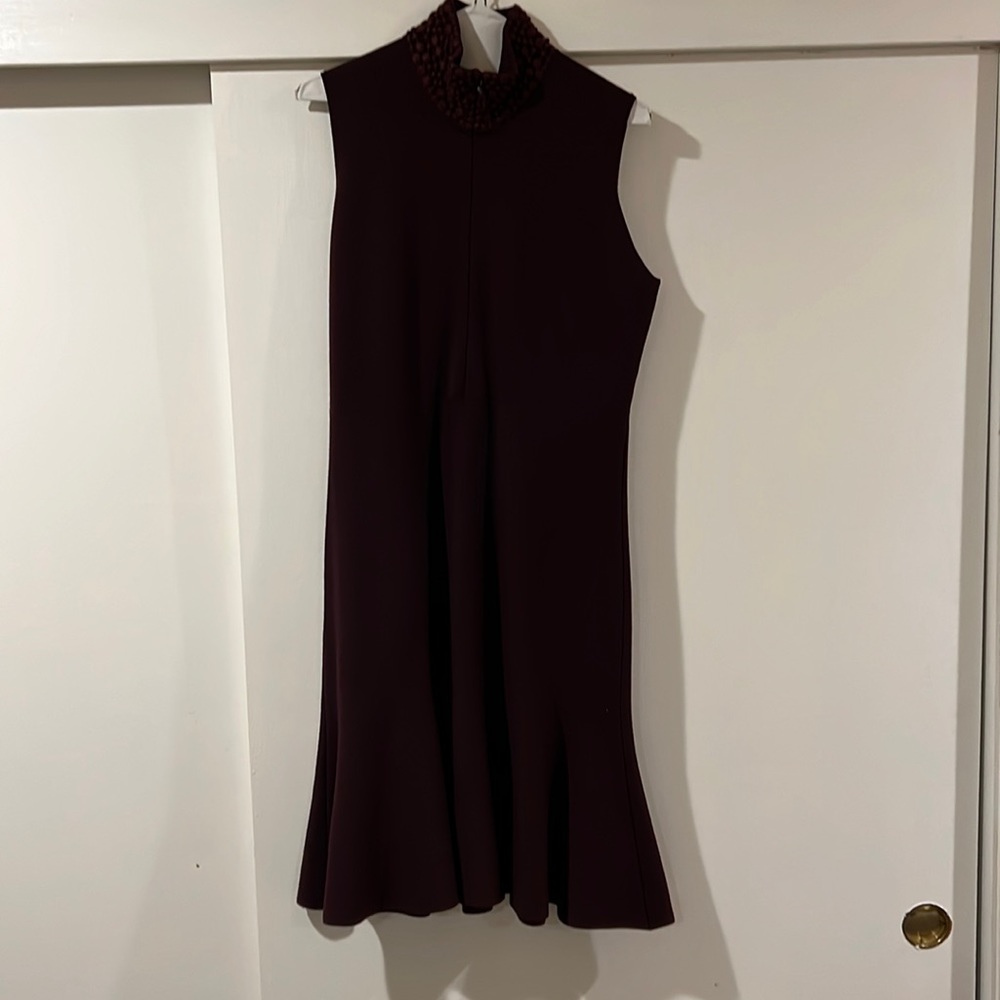 Altus pinto burgundy knit dress fit and flare